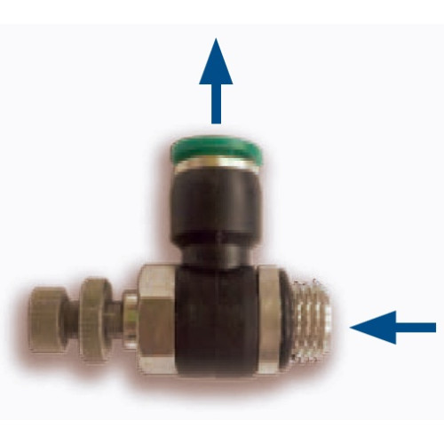 One way flow control for cylinder - knob adjusting A216