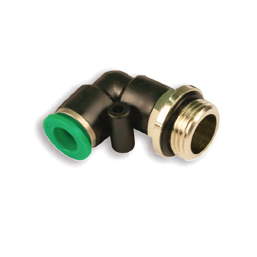 Adjustable male elbow thread with OR B253