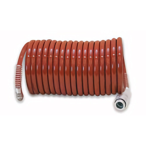 PA12 spiral hose with 1 German quick coupling and 1 Universal quick tap L105