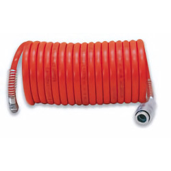 Nylon spiral hose with 1 German coupling and 1 Universal quick tap L112