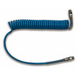 Polyurethane spiral hose (4 mt.) with 2 male fittings L120